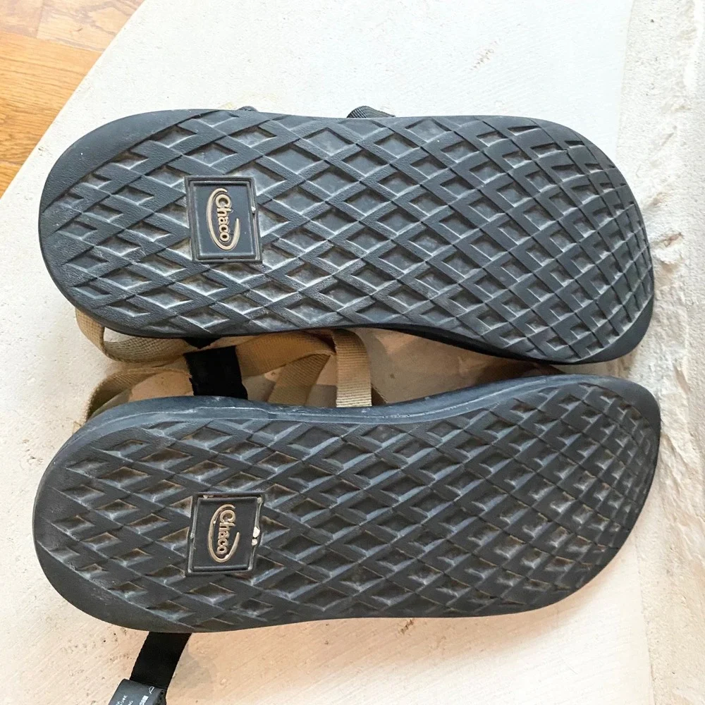Chaco Z1 Classic Mens Sandals Black Tan Size M13 Adjustable Straps‎